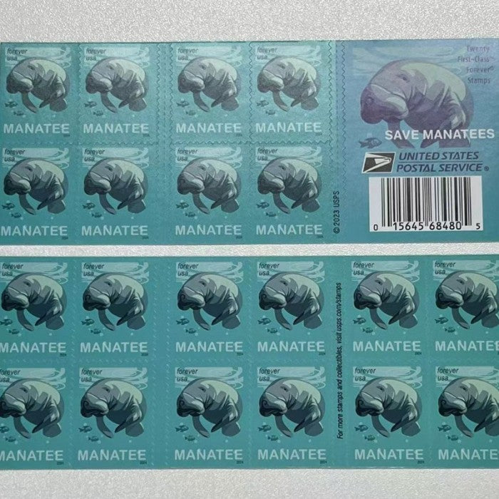 100x Save Manatees USPS Postage Forever Stamps