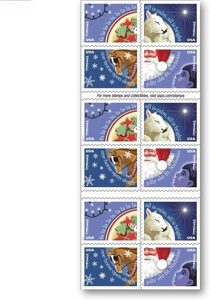 100x FaLalalala USPS Postage Forever Stamps