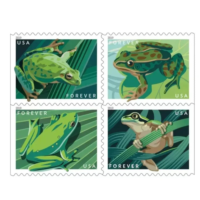 100x Frog USPS Postage Forever Stamps