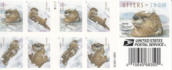 100x Sea Otter USPS Postage Forever Stamps