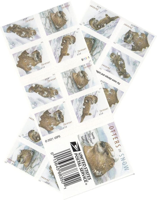 100x Sea Otter USPS Postage Forever Stamps