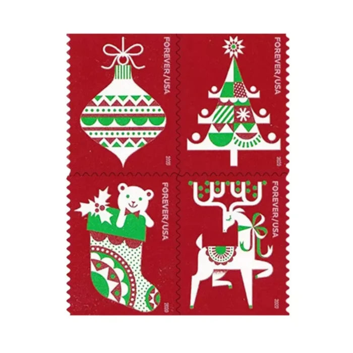 100 USPS Holiday Forever Stamps